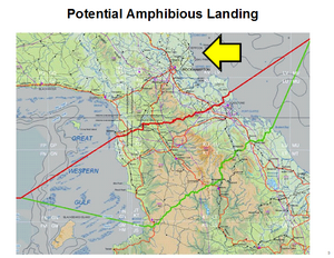 Area for Potential US Amphibious Landing
